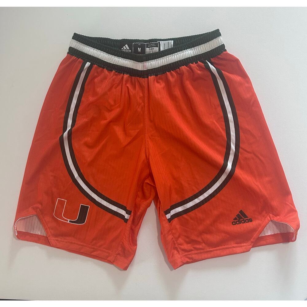 NCAA Team Issued Miami Hurricanes Adidas Medium Womans Short. NWTS